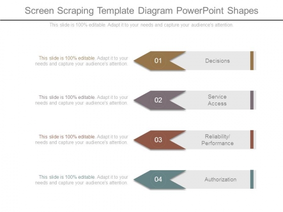 Screen Scraping Template Diagram Powerpoint Shapes