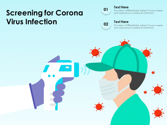 Screening For Corona Virus Infection Ppt PowerPoint Presentation File Model PDF
