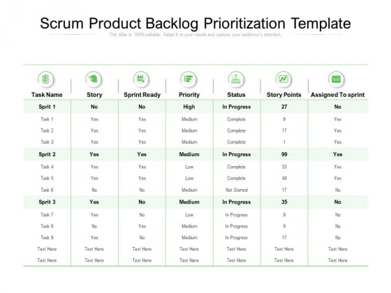 Scrum Product Backlog Prioritization Template Ppt PowerPoint Presentation Inspiration Microsoft Scrum Product Backlog Prioritization Template Ppt PowerPoint Presentation Inspiration Microsoft