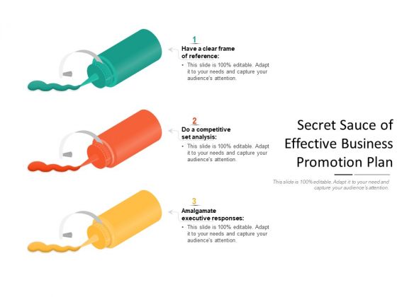 Secret Sauce Of Effective Business Promotion Plan Ppt PowerPoint Presentation Show Background PDF Secret Sauce Of Effective Business Promotion Plan Ppt PowerPoint Presentation Show Background PDF