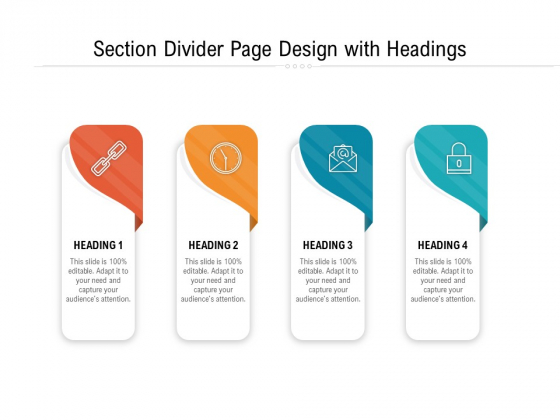 Section Divider Page Design With Headings Ppt PowerPoint Presentation Summary Graphics PDF