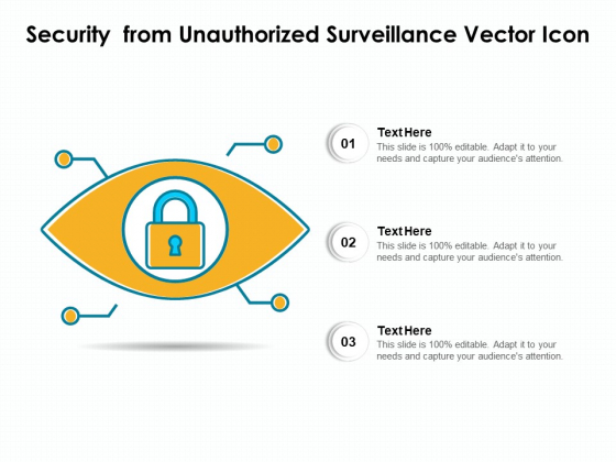 Security From Unauthorized Surveillance Vector Icon Ppt PowerPoint Presentation Gallery Deck PDF