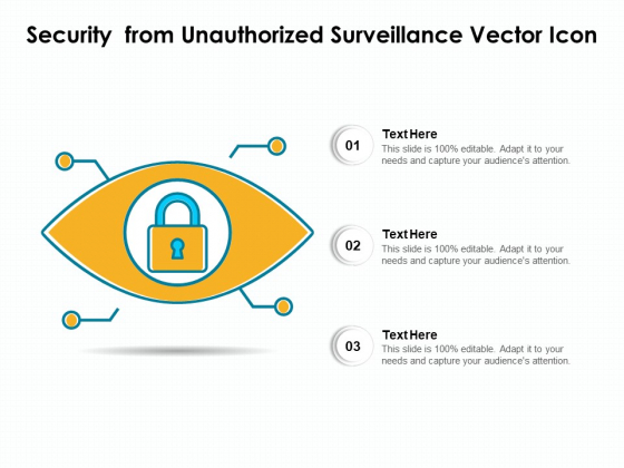 Security From Unauthorized Surveillance Vector Icon Ppt PowerPoint Presentation Gallery Deck PDF Security From Unauthorized Surveillance Vector Icon Ppt PowerPoint Presentation Gallery Deck PDF