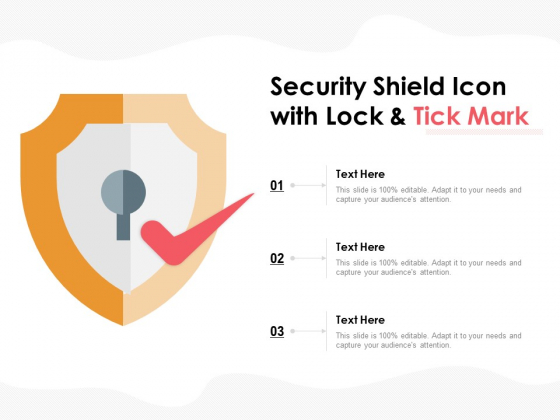 Security Shield Icon With Lock And Tick Mark Ppt PowerPoint Presentation Pictures Sample Security Shield Icon With Lock And Tick Mark Ppt PowerPoint Presentation Pictures Sample