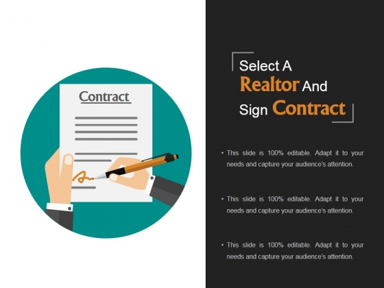 Select A Realtor And Sign Contract Template 1 Ppt PowerPoint Presentation Layouts