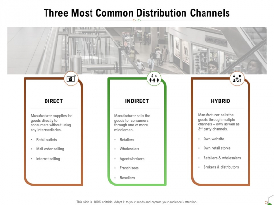Selecting Appropriate Distribution Channel New Product Three Most Common Distribution Channels Brochure PDF Selecting Appropriate Distribution Channel New Product Three Most Common Distribution Channels Brochure PDF