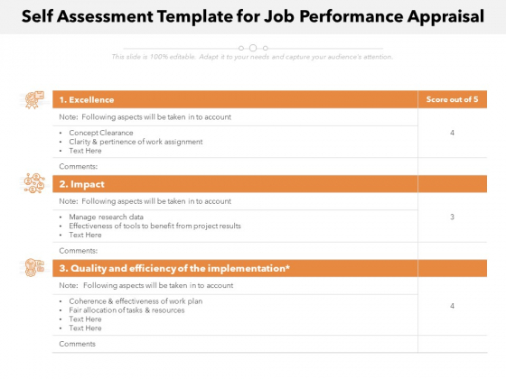 Self Assessment Template For Job Performance Appraisal Ppt PowerPoint Presentation File Background PDF Self Assessment Template For Job Performance Appraisal Ppt PowerPoint Presentation File Background PDF
