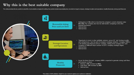 Sell Side Merger And Acquisition Why This Is The Best Suitable Company Brochure PDF Sell Side Merger And Acquisition Why This Is The Best Suitable Company Brochure PDF