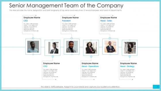 Senior Management Team Of The Company Ideas PDF Senior Management Team Of The Company Ideas PDF