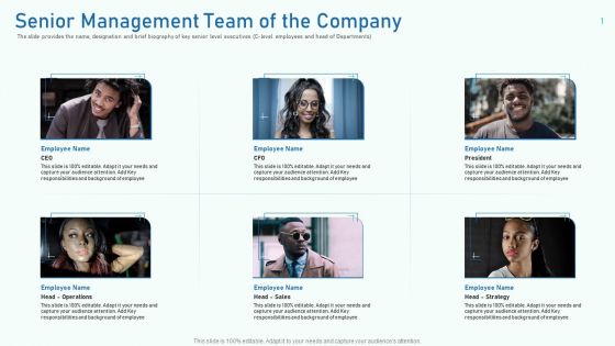 Senior Management Team Of The Company Ppt Show Structure PDF Senior Management Team Of The Company Ppt Show Structure PDF