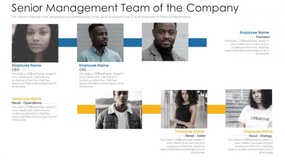 Senior Management Team Of The Company Ppt Summary Background PDF Senior Management Team Of The Company Ppt Summary Background PDF