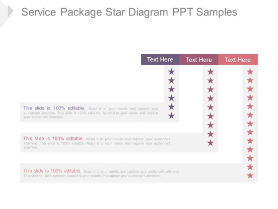 Service Package Star Diagram Ppt Samples