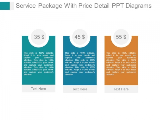 Service Package With Price Detail Ppt Diagrams