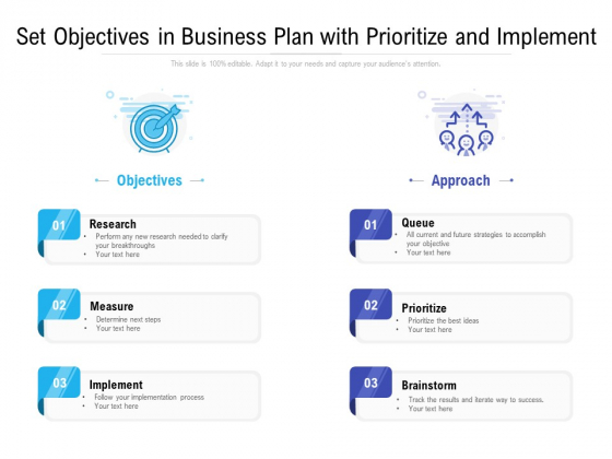 Set Objectives In Business Plan With Prioritize And Implement Ppt PowerPoint Presentation Professional Good PDF Set Objectives In Business Plan With Prioritize And Implement Ppt PowerPoint Presentation Professional Good PDF