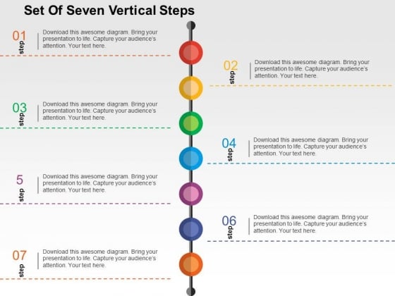 Set Of Seven Vertical Steps Powerpoint Templates Set Of Seven Vertical Steps Powerpoint Templates