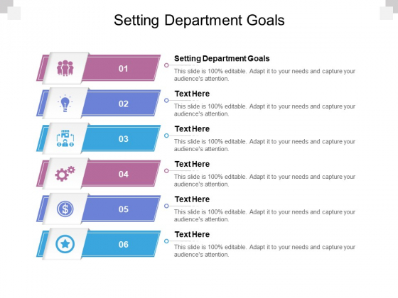 Setting Department Goals Ppt PowerPoint Presentation Gallery Slideshow Cpb