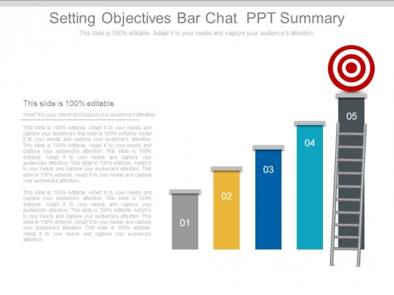 Setting Objectives Bar Chat Ppt Summary