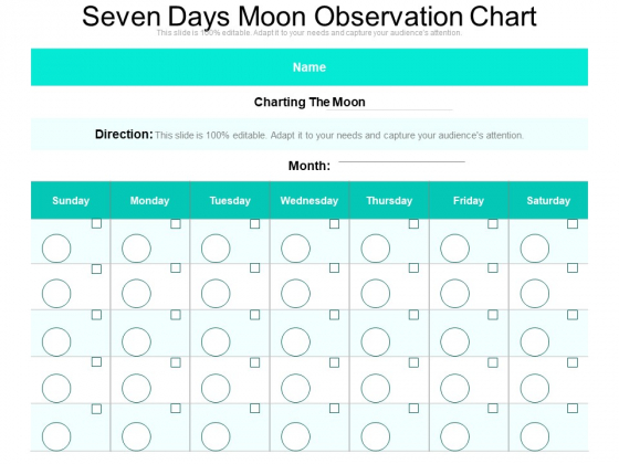 Seven Days Moon Observation Chart Ppt PowerPoint Presentation Gallery Good PDF Seven Days Moon Observation Chart Ppt PowerPoint Presentation Gallery Good PDF