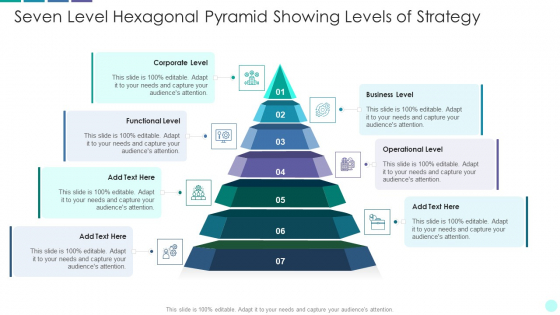 Seven Level Hexagonal Pyramid Showing Levels Of Strategy Structure PDF