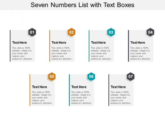 Seven Numbers List With Text Boxes Ppt PowerPoint Presentation Outline Themes