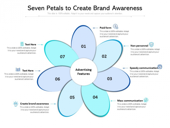 Seven Petals To Create Brand Awareness Ppt PowerPoint Presentation Summary Templates PDF Seven Petals To Create Brand Awareness Ppt PowerPoint Presentation Summary Templates PDF
