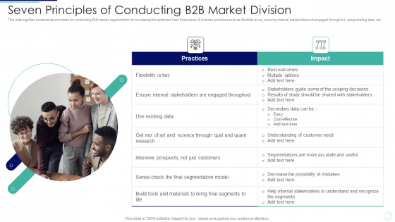 Seven Principles Of Conducting B2B Market Division Brochure PDF