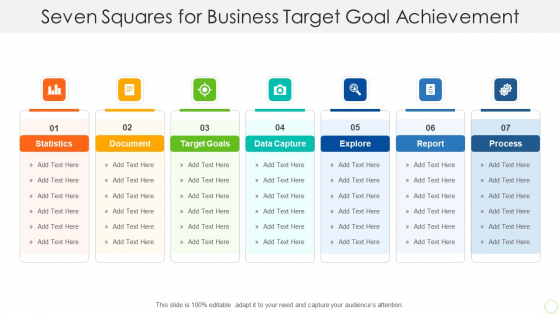 Seven Squares For Business Target Goal Achievement Formats PDF Seven Squares For Business Target Goal Achievement Formats PDF