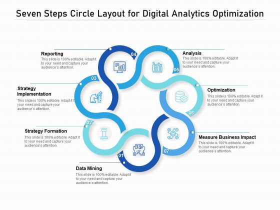 Seven Steps Circle Layout For Digital Analytics Optimization Ppt PowerPoint Presentation Model Structure PDF Seven Steps Circle Layout For Digital Analytics Optimization Ppt PowerPoint Presentation Model Structure PDF