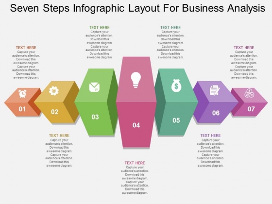 Seven Steps Infographic Layout For Business Analysis Powerpoint Template Seven Steps Infographic Layout For Business Analysis Powerpoint Template