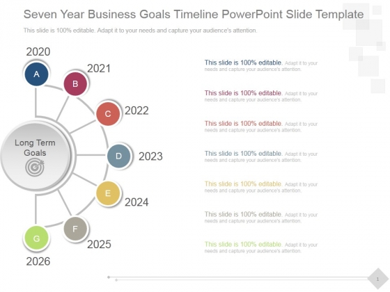 Seven Year Business Goals Timeline Ppt PowerPoint Presentation Template Seven Year Business Goals Timeline Ppt PowerPoint Presentation Template
