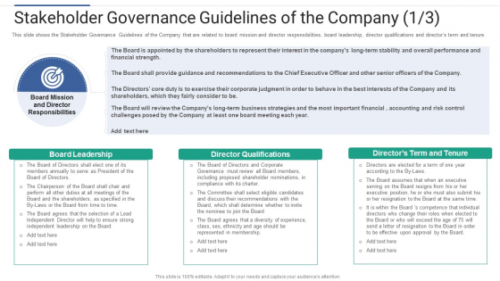 Shareholder Governance Enhance Comprehensive Corporate Performance Stakeholder Governance Guidelines Summary PDF Shareholder Governance Enhance Comprehensive Corporate Performance Stakeholder Governance Guidelines Summary PDF