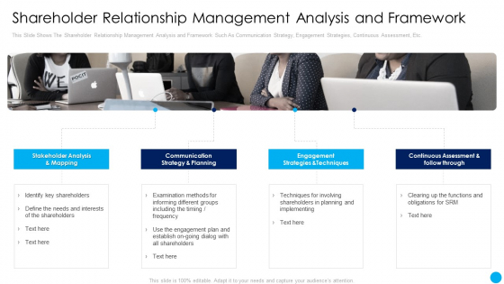 Shareholder Relationship Management Analysis And Framework Techniques Increase Stakeholder Value Icons PDF