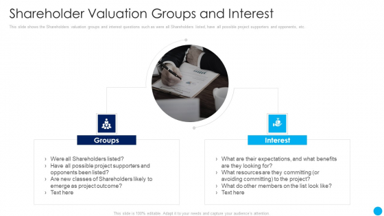 Shareholder Valuation Groups And Interest Techniques Increase Stakeholder Value Mockup PDF