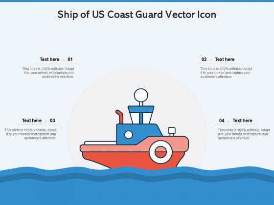 Ship Of US Coast Guard Vector Icon Ppt PowerPoint Presentation Styles Influencers PDF