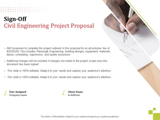 Sign Off Civil Engineering Project Proposal Ppt Styles Graphics PDF Sign Off Civil Engineering Project Proposal Ppt Styles Graphics PDF