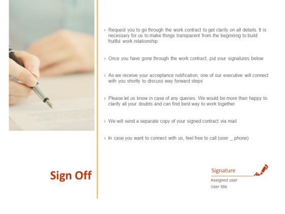 Sign Off Planning Ppt PowerPoint Presentation Model Format Sign Off Planning Ppt PowerPoint Presentation Model Format