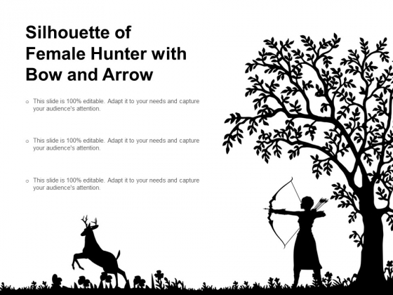 Silhouette Of Female Hunter With Bow And Arrow Ppt PowerPoint Presentation Ideas Visuals Silhouette Of Female Hunter With Bow And Arrow Ppt PowerPoint Presentation Ideas Visuals
