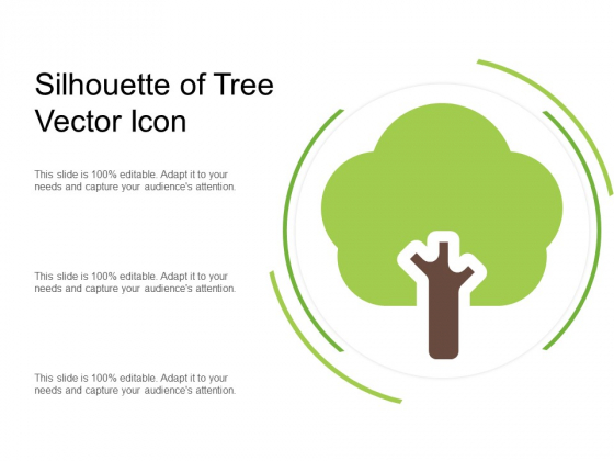 Silhouette Of Tree Vector Icon Ppt PowerPoint Presentation Ideas PDF