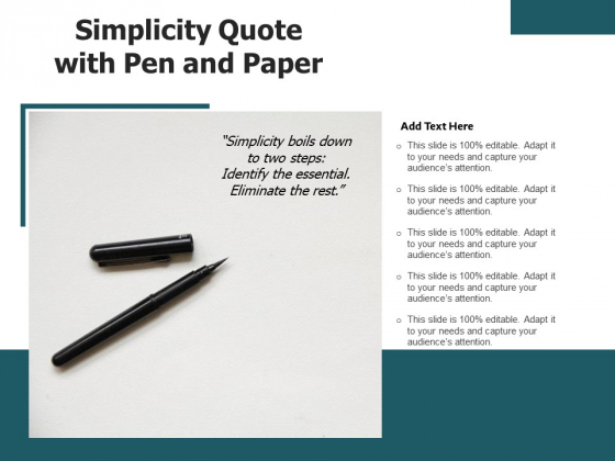 Simplicity Quote With Pen And Paper Ppt PowerPoint Presentation Icon Diagrams PDF Simplicity Quote With Pen And Paper Ppt PowerPoint Presentation Icon Diagrams PDF