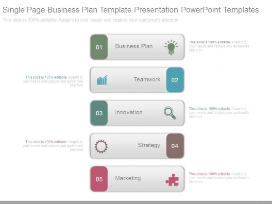 Single Page Business Plan Template Presentation Powerpoint Templates Single Page Business Plan Template Presentation Powerpoint Templates