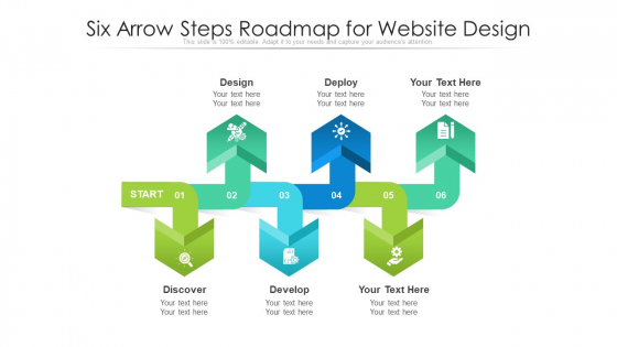 Six Arrow Steps Roadmap For Website Design Ppt PowerPoint Presentation File Show PDF Six Arrow Steps Roadmap For Website Design Ppt PowerPoint Presentation File Show PDF