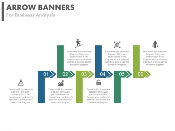 Six Arrows For Global Business Growth And Analysis Powerpoint Template Six Arrows For Global Business Growth And Analysis Powerpoint Template