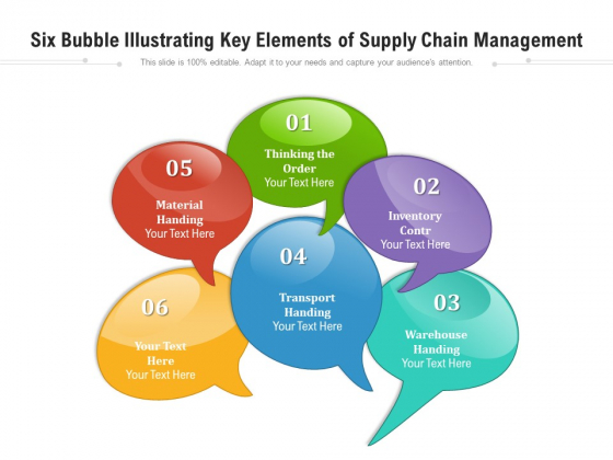 Six Bubble Illustrating Key Elements Of Supply Chain Management Ppt PowerPoint Presentation Gallery Pictures PDF Six Bubble Illustrating Key Elements Of Supply Chain Management Ppt PowerPoint Presentation Gallery Pictures PDF