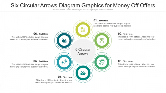Six Circular Arrows Diagram Graphics For Money Off Offers Professional PDF Six Circular Arrows Diagram Graphics For Money Off Offers Professional PDF