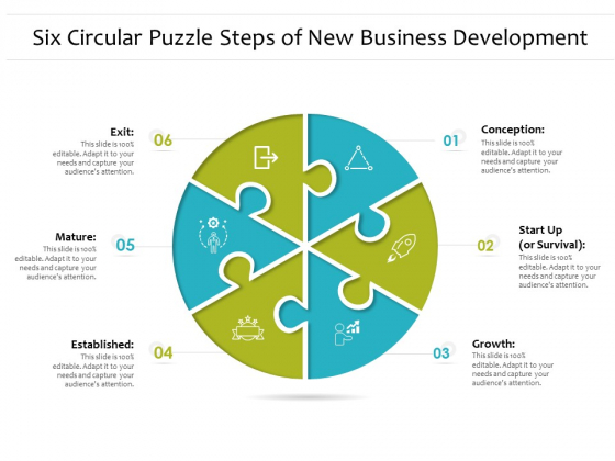 Six Circular Puzzle Steps Of New Business Development Ppt PowerPoint Presentation Infographic Template Vector PDF Six Circular Puzzle Steps Of New Business Development Ppt PowerPoint Presentation Infographic Template Vector PDF