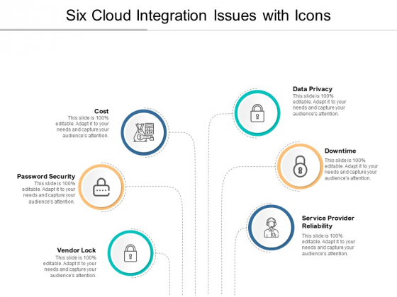 Six Cloud Integration Issues With Icons Ppt PowerPoint Presentation Portfolio Design Inspiration Six Cloud Integration Issues With Icons Ppt PowerPoint Presentation Portfolio Design Inspiration