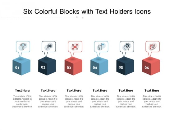 Six Colorful Blocks With Text Holders Icons Ppt PowerPoint Presentation Ideas Summary Six Colorful Blocks With Text Holders Icons Ppt PowerPoint Presentation Ideas Summary