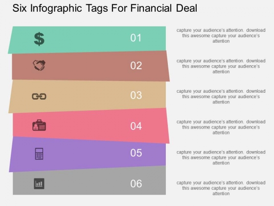 Six Infographic Tags For Financial Deal Powerpoint Template Six Infographic Tags For Financial Deal Powerpoint Template