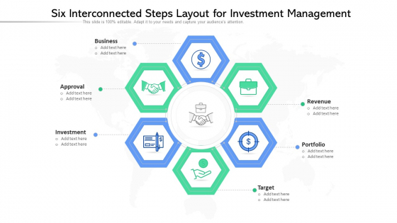 Six Interconnected Steps Layout For Investment Management Ppt PowerPoint Presentation Pictures Topics PDF Six Interconnected Steps Layout For Investment Management Ppt PowerPoint Presentation Pictures Topics PDF
