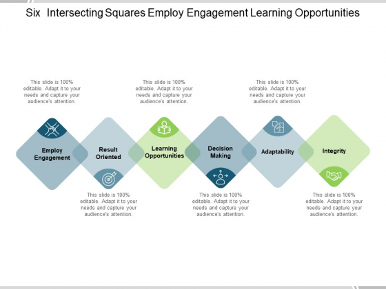 Six Intersecting Squares Employ Engagement Learning Opportunities Ppt PowerPoint Presentation Ideas Templates Six Intersecting Squares Employ Engagement Learning Opportunities Ppt PowerPoint Presentation Ideas Templates
